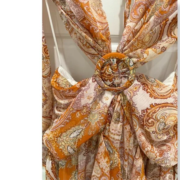 New AKIRA Floral Orange Maxi Dress(never used) - Picture 4 of 9